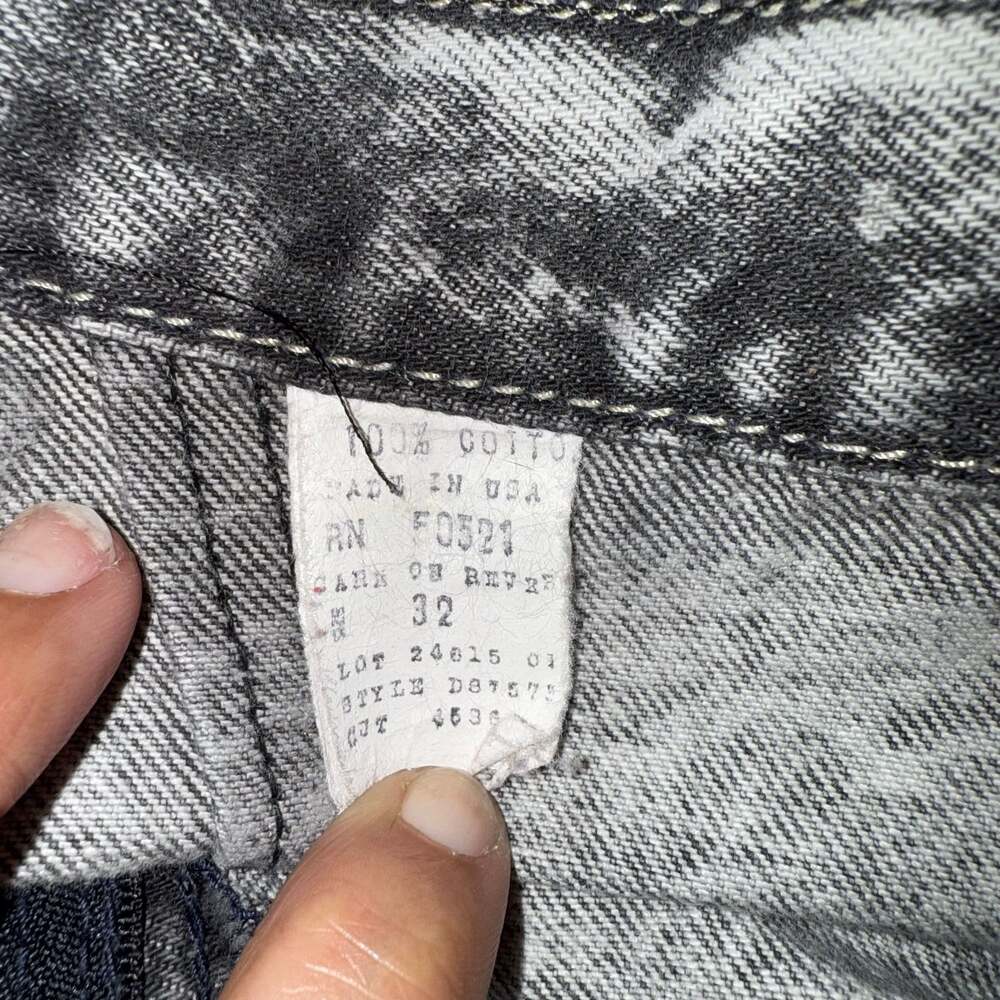 Vintage Acid Wash Denim Mini Skirt High Waisted size 32 - Picture 3 of 5